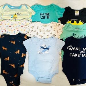 Bundle of 9 Onesies 3m-12m 
Rococo,Gerber, Rabbit + Bear 
Monkey Bars